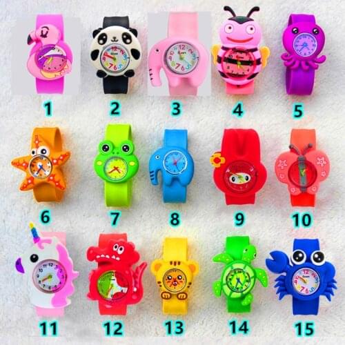 Children Watches Kids Quartz Analog Silicone Wristwatches 15 Cartoon Animals Child Watch Birthday Gifts for Girls Boys Kid Clock