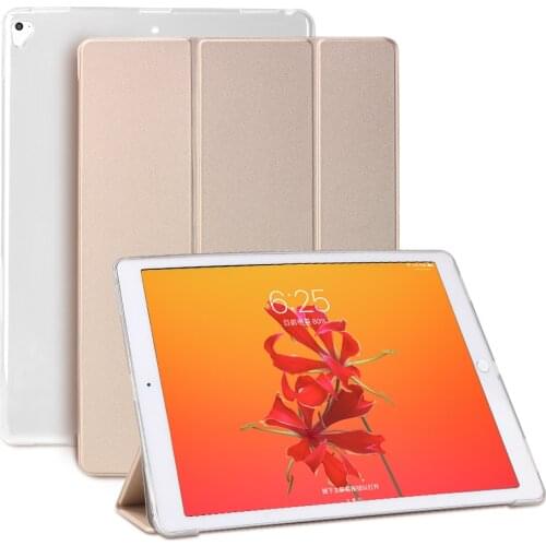 Case For iPad Pro 12.9 inch, Ultra Slim Smart Cover PU leather + TPU Silicone Soft Back Case For iPad Pro 12.9 2015 2016 2017
