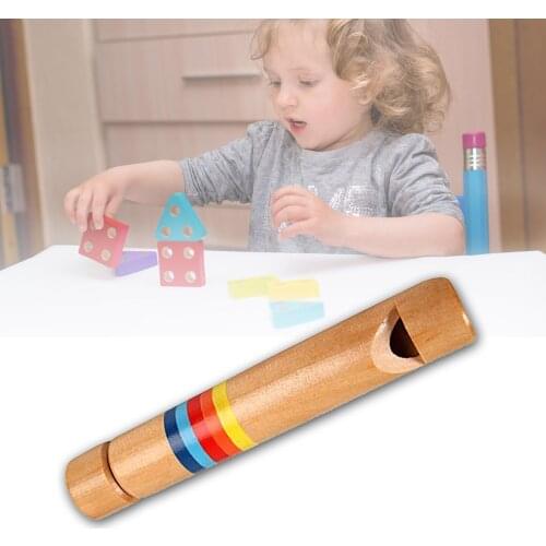 Kids Slide Wooden Cut Whistle Musical Instrument Early Educational Toy
