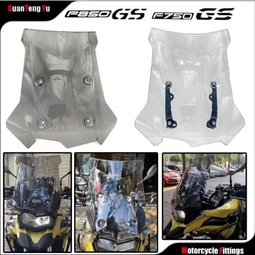 For BMW F750GS F850GS 2018-2021 New motorcycle wind deflector windshield increased 4MM F750GS windshield fixing bracket F850 GS