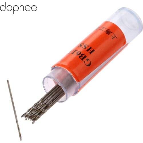 Dophee 10Pcs 0.6mm Twist Drill Bits HSS High Speed Steel Drill Bit Set Micro Straight Shank Wood Drilling Tools Electric Drills
