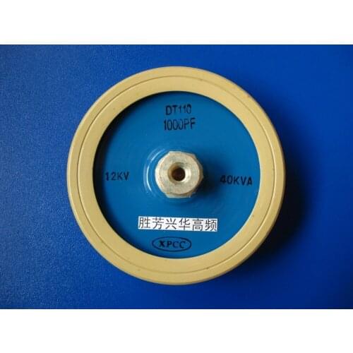 DT110 1000PF 12KV 40KVA high frequency machine high frequency large head M10 nut high voltage ceramic dielectric capacitor