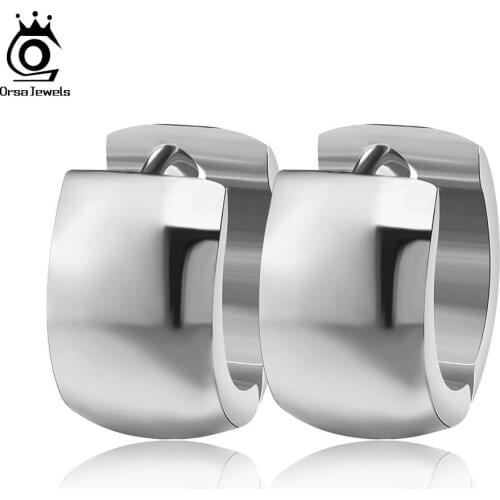 Effie Queen 316L Stainless Steel Stud Earrings Fashion Women Men\s 7mm Wide Punk Style Small Earrings Jewelry Wholesale OGTE18