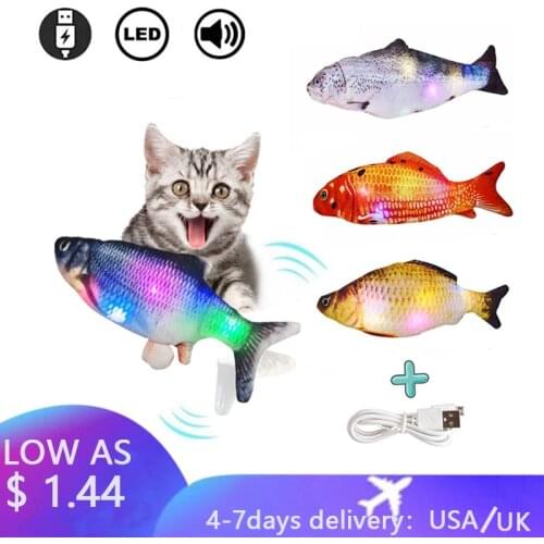 30CM Electronic Pet Cat Toy Electric USB Charging Simulation Fish Toys for Dog Cat Chewing Playing Biting Supplies Dropshiping