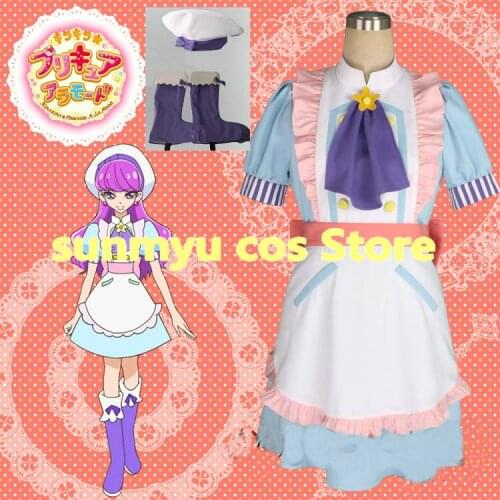 KiraKira Pretty Cure A La Mode Cure Macaron Kotozume Yukari patissier Cosplay Costume,Custom Size