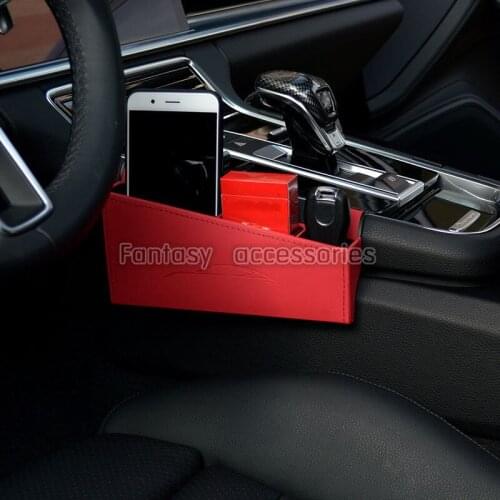 Red Inner Car Seat Seam Storage Box Holder 1pcs for Porsche Panamera 2017-2018 car accessories