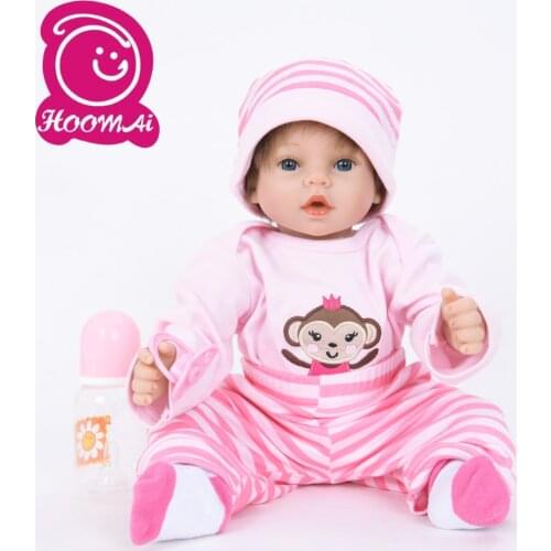 18Inch Fantasy Bebe Reborn Newborn Baby Dolls Soft Silicone 45CM Stuffed Collectible Baby Toy Doll For Toddler Christmas Present