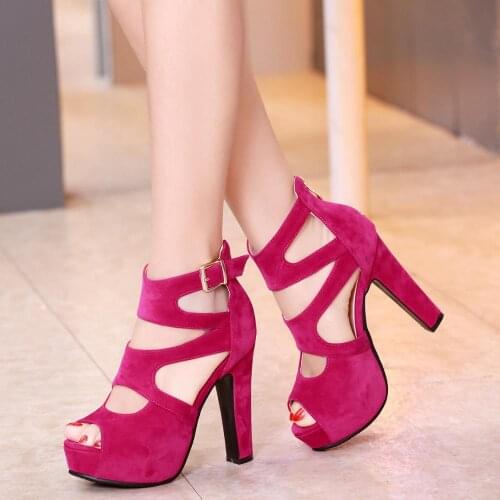 Summer European and American sexy super high heel women shoes black fish Rome black women sandals 2020