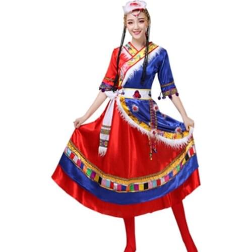 Mongolian Traditional Clothes National Dance Of China Mongolian Clothing Costume Ethnic Chinese Folk Dance Clothing TA2255