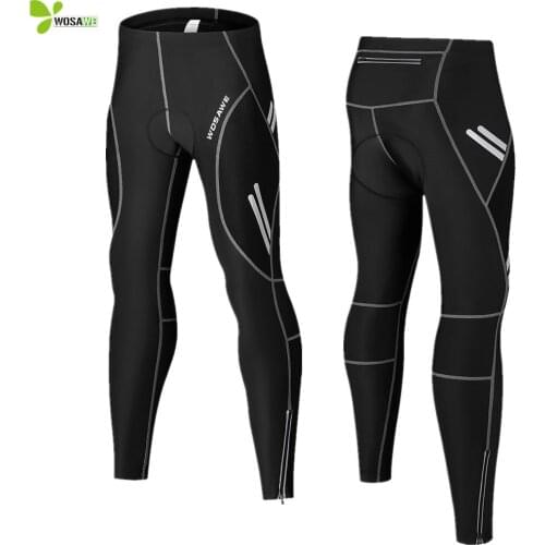 WOSAWE Mens Cycling Pants Trousers Breathable Sportswear Mountain Bike MTB Road Bike Wear Padded Bicycle Downhill Tights Bottom
