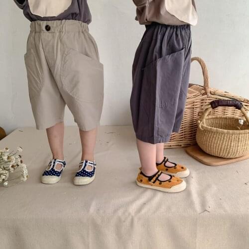 2-7 Y Toddler Boys Shorts 2021 New Summer Kids Korean Solid Short Pants Fashion Cotton Cargo Shorts for Boys Baby Summer Pants