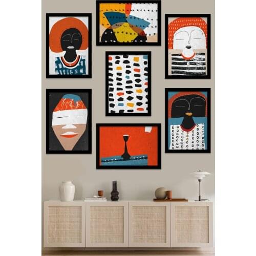 7 piece Frame Looking Mdf Table Set (60x60 Cm) Creative Home Decor 2021 Summer Fashion