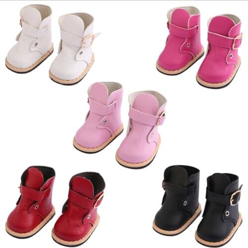 New Leather Shoes Wear Fit 17 inch 43cm Doll Born Baby Doll Accessories For Baby Birthday Festival Gift
