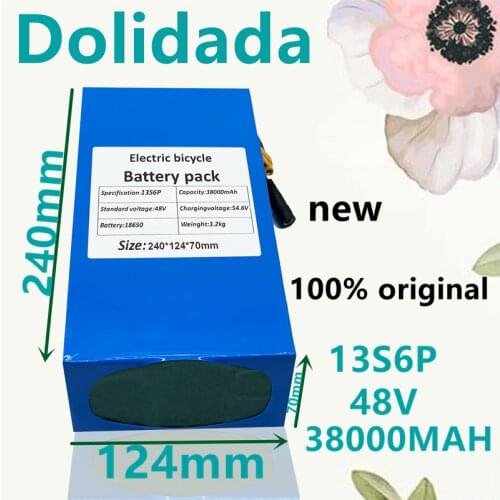 Dolidada new 48V 38000mah 13s6p lithium battery pack, can be used for electric bicycle batteries and so on