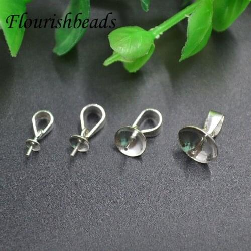 Wholesale 925 Sterling Silver End Caps Beads Pendant Connector Ball Caps For DIY Necklace Earring Jewelry Makings Accessories