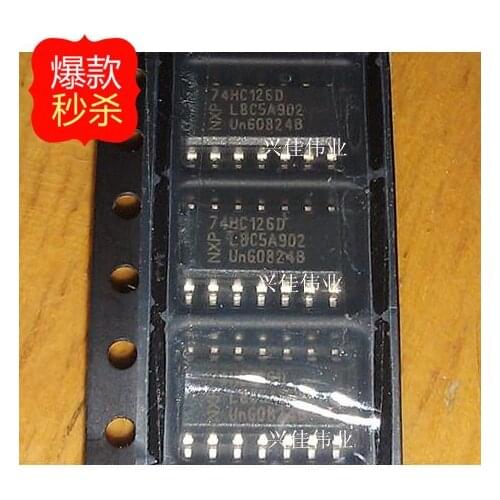 10PCS New original authentic 74HC126 74HC126D SN74HC126DR SOP14 logic chips