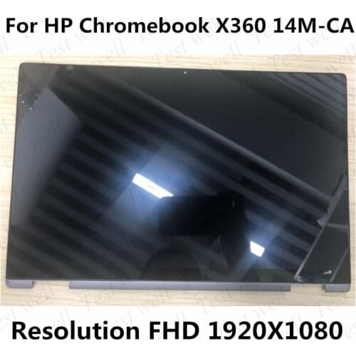 Original 14'' IPS FHD 1920X1080 LCD Touch Screen Digitizer Assembly+Frame B140HAN04.D for HP PAVILION X360 14M-CA series