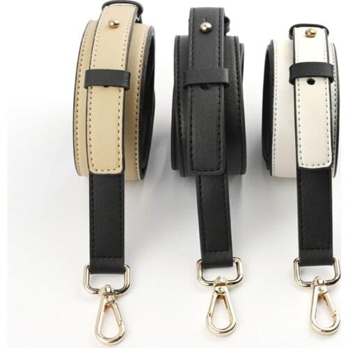 066F PU Leather Adjustable Handbag Shoulder Crossbody Bag Strap Replacement with Metal Swivel Hooks Lady Bags Accessories
