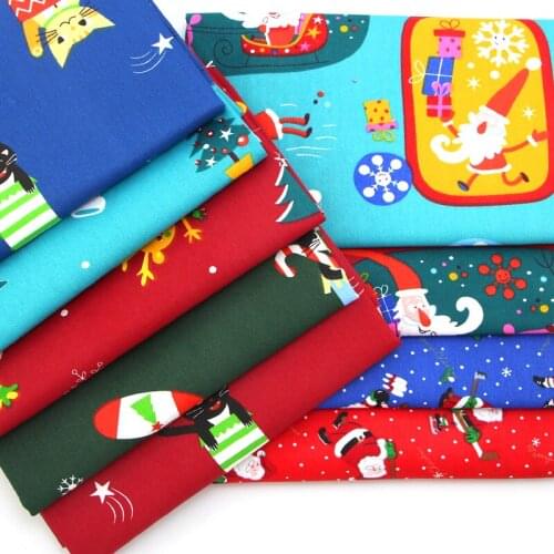 Christmas Series Cotton Fabric Printed Cloth Sewing Quilting Fabrics For Patchwork Needlework DIY Handmade Material