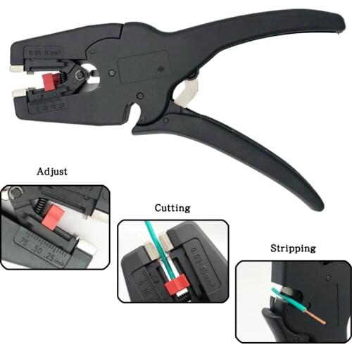 Self-Adjusting Insulation Wire Stripping Pliers WX-D3 Range 0.08 - 6mm High Quality Cutter Clamp Cutable 0.06 - 2.5mm Tool