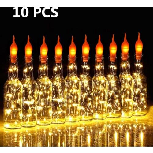 Fairy Tale LED Light String Battery Powered Festive Wedding Party Cork Light Lamp Bedroom Decoration Flame Light Strings