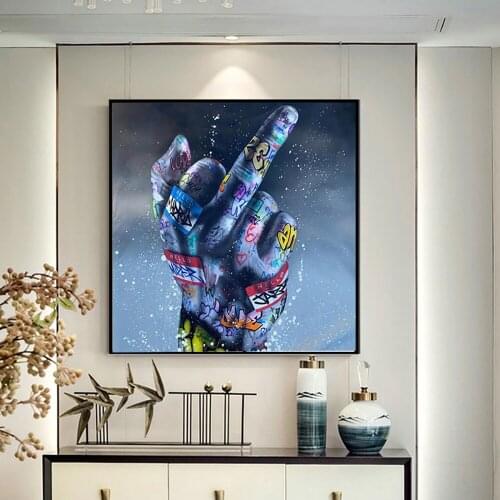 Modern Canvas Painting Graffiti Posters and Prints for Living Room Pictures for Home Design Wall Art Interior Frameless