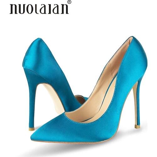 Women shoes 12cm High Heel Women Pumps Sexy Office Lady Shoes Pointed Toe Classic High heels Black Blue shoes women