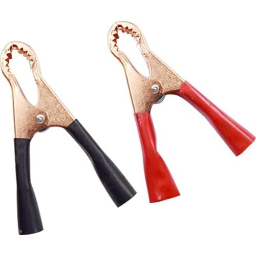 XINPUGUANG 10Pairs IMC 2 Pair Copper Plated Insulated Car Battery Clips Alligator Clamps 50A Red Black waterproof aliminum pouch