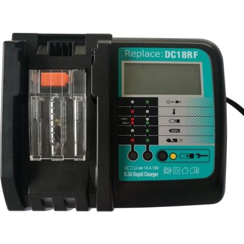 3A Battery Charger For Makita 14.4V 18V BL1830 Bl1430 DC18RC DC18RF EU Plug fan cooling and high quality DC18RF Charger EUplug