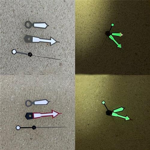 Watch Hands Green Luminous Watch Hands Pointer Needle Kit DIY Repair Part for NH35 NH36 Movements Accessories