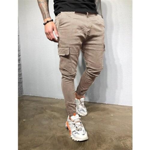 2021 New Style Men Slim Fit Tracksuit Sport Gym Skinny Jogging Joggers Sweat Pants Trousers Plus Size M-3XL