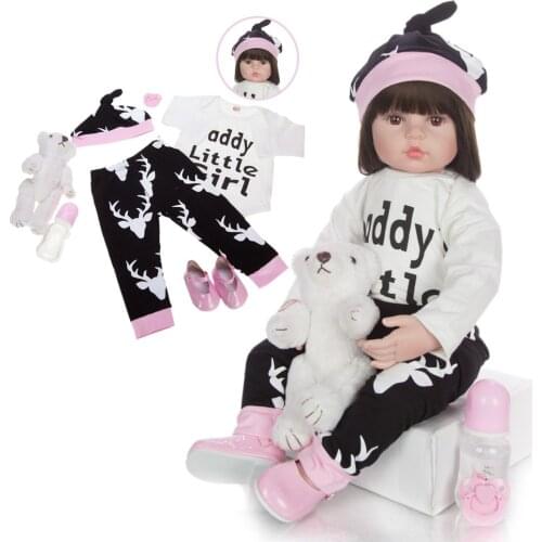 60CM real size bebe reborn toddler girl princess bath toy very soft silicone vinyl reborn baby girl doll surprice npk doll