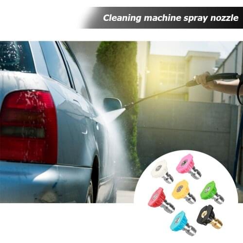 7pcs 1/4 inch High Pressure Washer Car Jet Lance Spray Nozzles Tip 7 Color