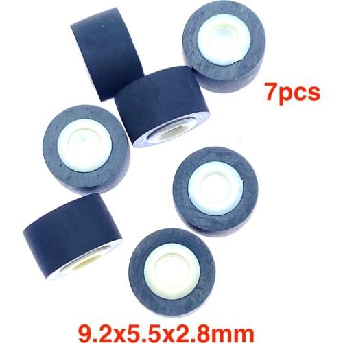 7pcs 9.2mmx5.5x2.8 car retractor press belt pulley, deck audio pressure recorder press pinch roller tape player Stereo Rubber