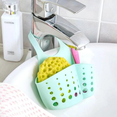 Kitchen Sink Drain Holder Sponge Storage Rack Basket For Wash Cloth Organizer Bathroom Wall Hanging Holder Bag Soap Shelf Cocina