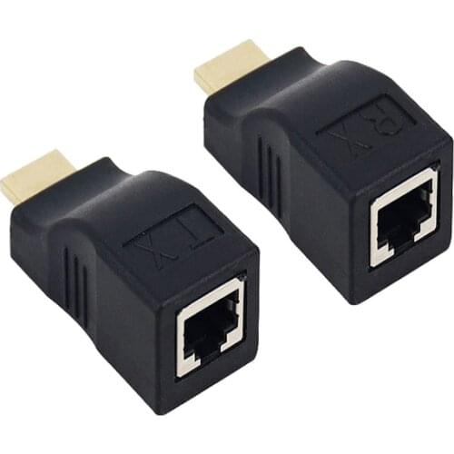 HDMI Network Extender Signal Amplifier Hdmi To RJ45 Transmission 30M Audio Video Synchronization Transmission