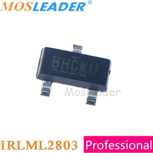 Mosleader IRLML2803 SOT23 1000PCS N-Channel 20V 30V 1.2A IRLML2803PBF IRLML2803TR IRLML2803TRPBF Chinese High quality