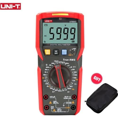 UNI-T UT89X UT89XD Professional Digital Multimeter True RMS NCV 20A Current AC DC Voltmeter Capacitance Resistance Tester LCD
