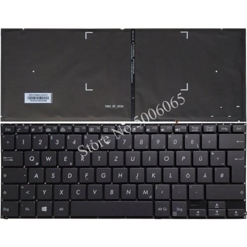 German laptop Black keyboard for ASUS ZenBook Flip S UX370 UX370U UX370UA U370 Q325U with backlit White/yellow letter