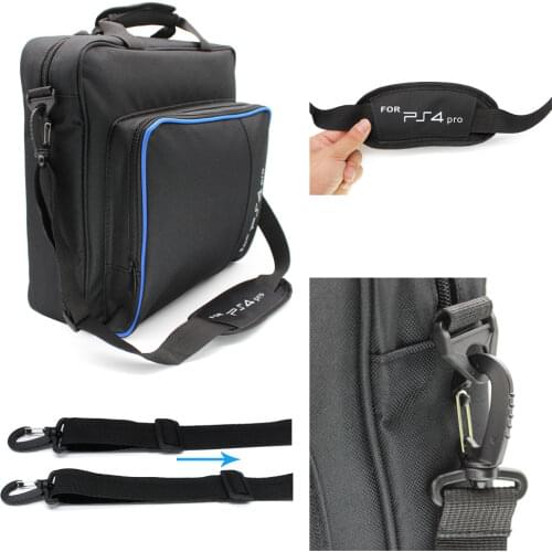 New for PS4 / PS4 Pro Slim Game Sytem Bag Original Size for PlayStation 4 Console Protect Shoulder Carry Bag Handbag Canvas