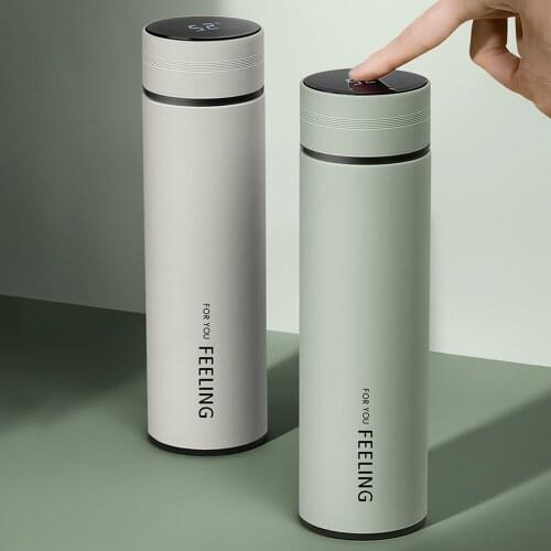 Thermos Cup Intelligent Display Temperature Thermos 304 Stainless Steel Large Capacity Thermos Cup Portable Water Bottle Couples