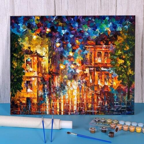 Always Together DIY Paint By Numbers Kit Acrylic Paints 50*70 Canvas Painting Decoration For Adults Handicraft Art