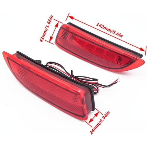 1Set LED Rear Bumper Reflector Light For Toyota Corolla 2011 2012 For Lexus CT200h Red Lens Parking Warning Lamp Car accessories