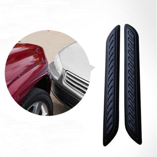1 Pair Car Bumper Strips PVC Rubber Rear Bumper Head Body Front Bumper Anti-scratch Scratch-resistant Decorative Strip