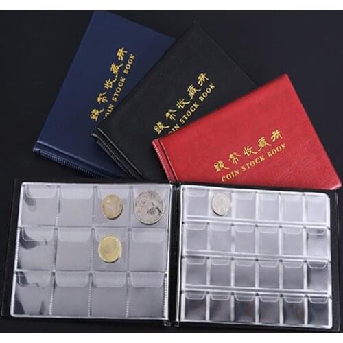 1 pcs Coin Album 10 sheets ( 20 pages ) Coin Collection Book Coin Holder Mini Hand Size Album Book for coin colleciton
