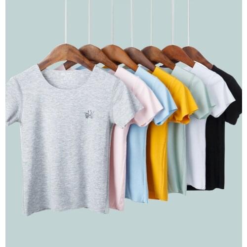 2020 Summer Cute Kids Clothing for Girls boys Sleeveless Seamless modal T-shirt Smooth T Shirts Tops Clothes 4 6 8 10 12 Years