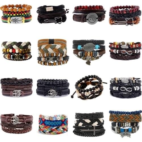 2021 New Fashion Sexy Harajuku Gothic Punk goth Leather Bracelets for Women Men stainless steel Chain Bangle friendship Jewelry