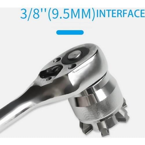 3/8 inch Drive 10-19 mm Adjustable Hex universal Socket Torque Ratchet Socket Adapter Spanner Sleeve Repair Tool