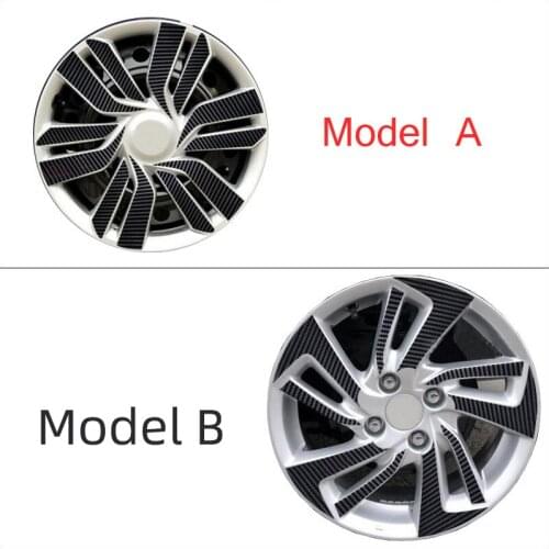 3D 4D Carbon Fiber Wheel Stickers DIY Pre-cut Protective Film For HONDA FIT JAZZ GK5 2014-2017 15" Wheel Decal Wrap Vinyl