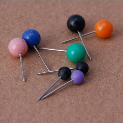 50pcs/Set New Office Thumbtacks Push Pins Metal Pin Office&School Supplies Cork Wall Nails Photo Wall Studs